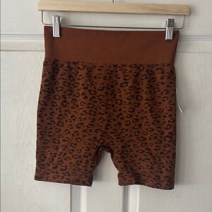 LOFT Leopard Print High-Waisted bike Shorts M/L